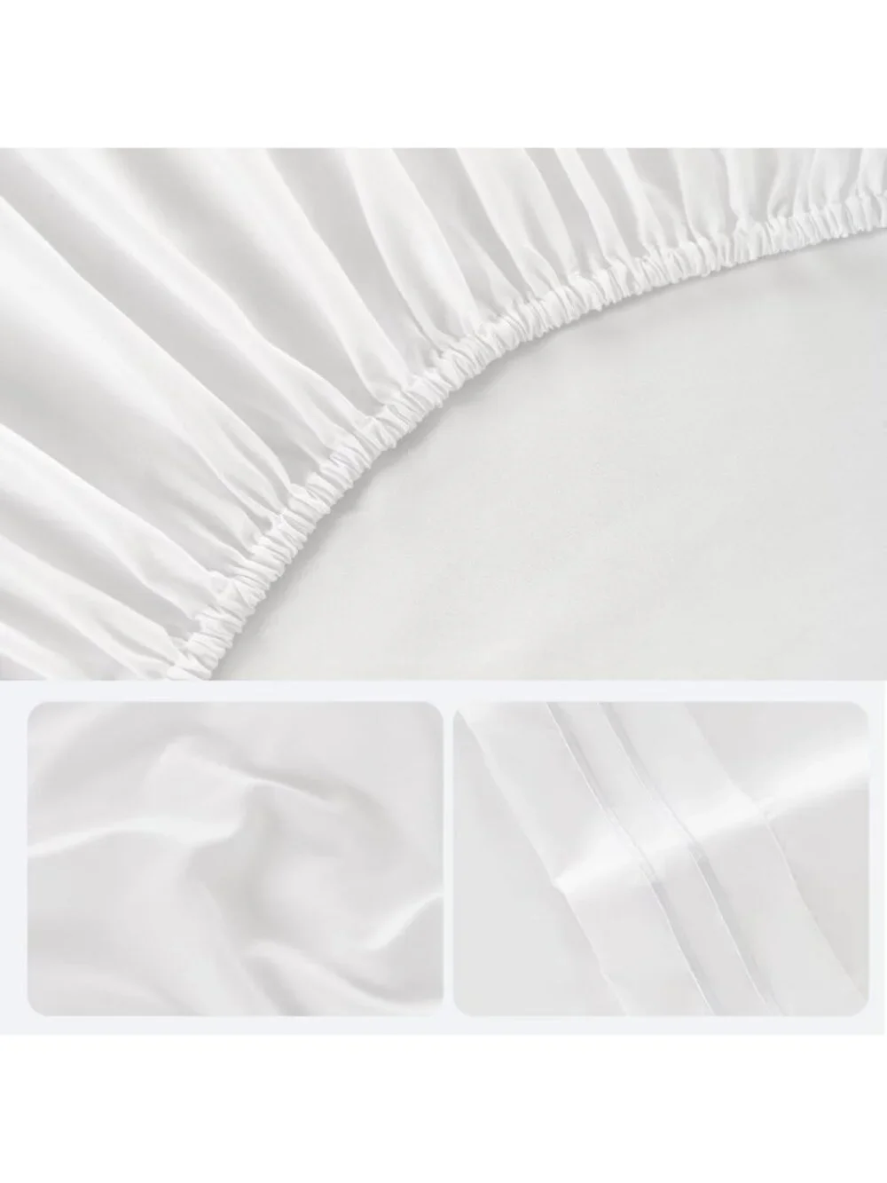 Soft White Queen Sheet Set - 4 Pieces, Breathable & Cooling, Deep Pocket Bedding